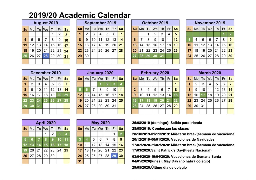 academic-calendar-2019-2020-landscape-year-at-a-glance - 2019-2020