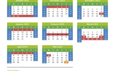 Calendario escolar Irlanda 2023/2024